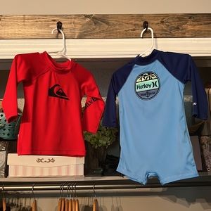 6 month swim suits Hurley and quicksilver